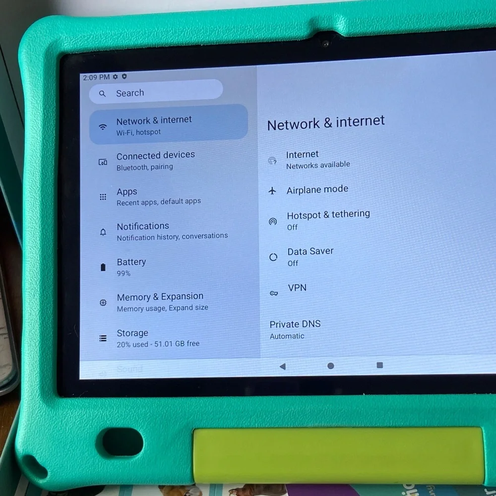 Children's Tablet with Sturdy Case - Teal